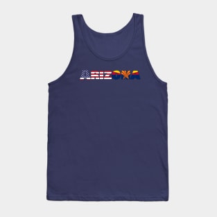 Arizona State Flag/ American Flag Tank Top